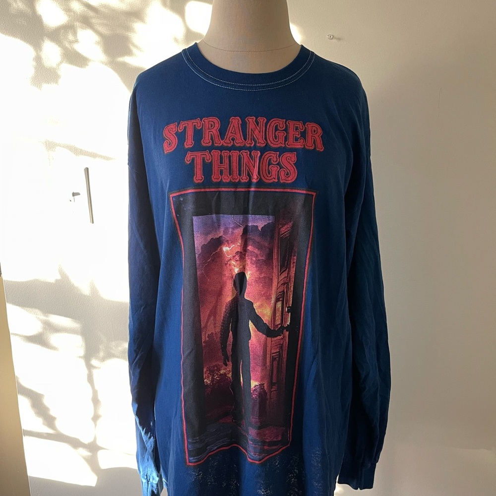 Stranger Things Blue Long Sleeve Shirt